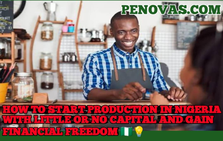 How Nigerians Can Start Production with Little Investment and Gain Financial Independence